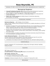Resume Mechanical Engineer Resume Sample