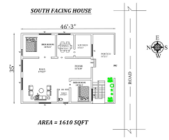 South Facing House House Plans