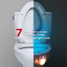 Shop Led Toilet Bowl Night Light Bathroom Light Motion Sensor 7 Color Changing Overstock 14201903