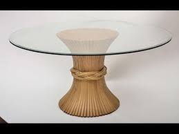 wood table bases round glass table