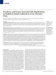 hyperkalemia in predialysis patients