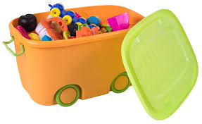 stackable toy storage box with wheels