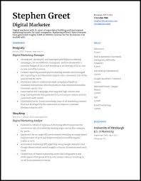 That means it needs to be perfect. 5 Digital Marketing Resume Examples For 2021