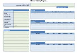 Workout Chart Template Excel Fitness Template Fitness