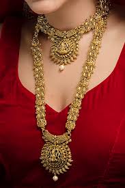 south indian temple gold bridal set