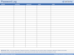 Spreadsheet Templates For Storing Passwords The Good Old