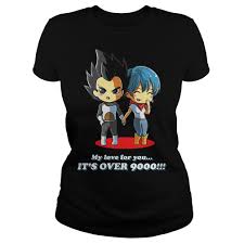 Is a particularly famous change made for the english localizations of the dragon ball z episode the return of goku (and its unedited counterpart, goku's arrival) that was spoken by vegeta's original english voice actor, brian drummond in the ocean dub of the series. Dragon Ball My Love For You It S Over 9000 Shirt Hoodie V Neck T Shirt
