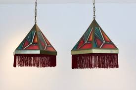 Stained Glass Pendant Lights 1930s