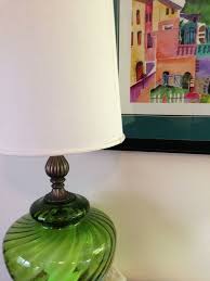 These Lamps Mine Green Glass Lamp