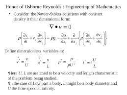 consider the navier stokes equations