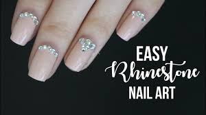 easy rhinestone nail art formal nail