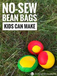 easy no sew diy bean bags kids can make