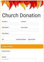 church donation form template formsite