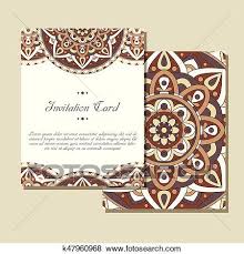 Set Of Wedding Invitations Wedding Cards Template With