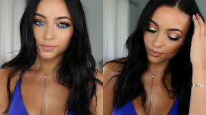 summer makeup tutorial pop of blue
