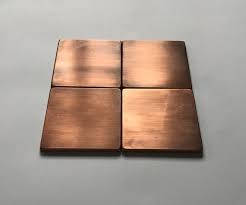 Set Of 4 Handmade Copper Tiles Perfect