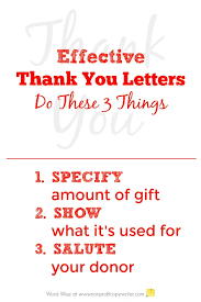 write the perfect donor thank you letter