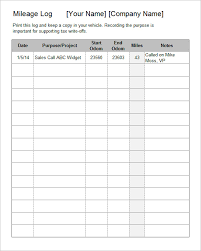 11 Mileage Log Templates Doc Pdf Free Premium Templates