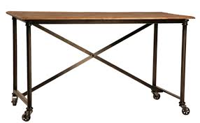Get free shipping on qualified solid wood desks or buy online pick up in store these metal desks often have a solid wood top with metal legs and shelving to create a vintage look that combines a touch of modern style. Porttebello Desk This Desk Has A Steel Frame Construction With A Reclaimed Solid Wood Top That Has A Lightly Sealed Finish Mortise Tenon