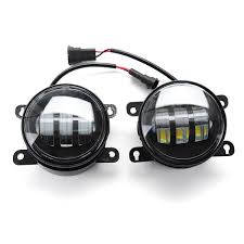 4 Inch Cob Led Daytime Running Lights Drl Fog Lamp Dual Color For Ford F150 Honda Nissan Subaru Acura