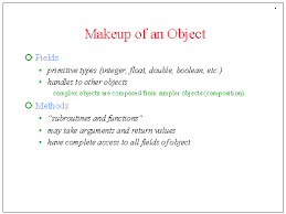 makeup of an object