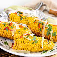 Grilled Corn On The Cob With Herb Butter Zesty Olive Simple Tasty  gambar png