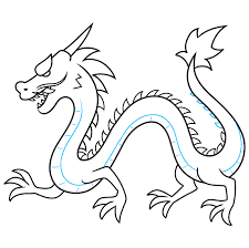 how to draw an easy chinese dragon