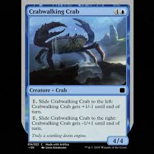 A blog dedicated to any and all magic cards created by fans of the game, as well as my own creations. Custom Magic Cards On Instagram A Humorous Creature That Crab Walks Designed By Reddit User Aryatho Mtg Magicthegathering Magic Custom Custommtg Custommagic Mtg Amino