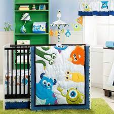 Monsters Inc 4 Piece Baby Crib Bedding