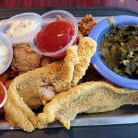 2 pieces of catfish fillets, 4 hush puppies, french fries and 1 tarter sauce. The Hush Puppy Southern Soul Food Restaurant In Las Vegas