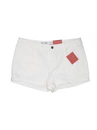 Details About Nwt Mossimo Supply Co Women White Khaki Shorts 12