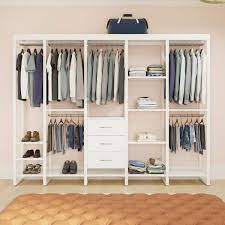 White Adjustable Wood Closet System