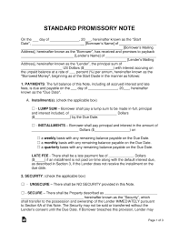 Free Promissory Note Templates Pdf Word Eforms Free Fillable