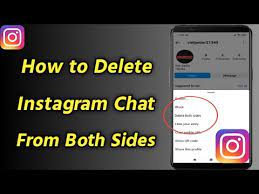 how to delete insram chat from both