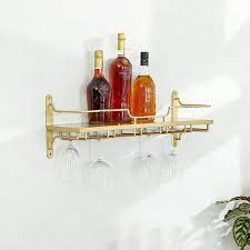 Modern Wall Mounted Wine Rack Glass