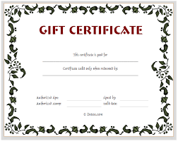 Certificate Gift Voucher Template