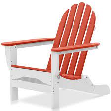 Red Plastic Folding Adirondack Chair