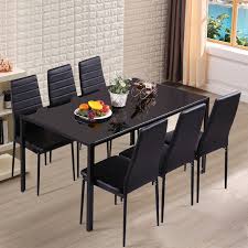 Black Glass Dining Table And 4 Or 6