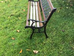 Garden Bench Seat With Cast Iron Ends