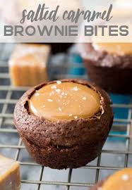 salted caramel brownie bites the