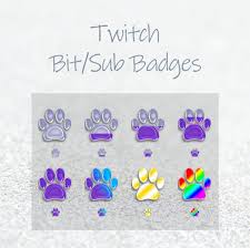 Previously we had a longer grace period to make sure any issues with renewal wouldn't make you lose your streak. Twitch Paw Print Sub Bit Badges Cheer Subscriber In 2021 Paw Print Twitch Twitch Badge