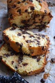 Chocolate Chip Loaf Cake With Oil gambar png