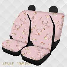 Kawaii Pink Axolotl Car Seat Cover Set