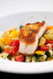 black cod with summer vegetables recipe