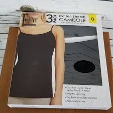Felina Cami 3 Pack Small Camisole Black White Gray Nwt