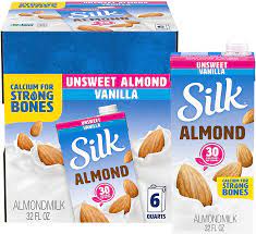 silk almond milk unsweetened vanilla