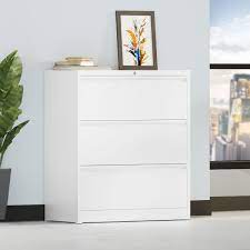 white metal lateral file cabinet steel