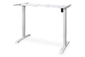 Rectangular walnut/black standing desk with adjustable height feature. Digitus By Assmann Shop Electric Height Adjustable Variable Stand Sit Desk Frame