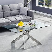 Daytona Clear Glass Coffee Table With