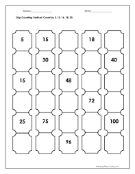 Skip Counting Vertical Count By 5 15 16 18 20 Worksheet